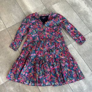 EUC J. Crew with Liberty Ruffle Tiered Dress SM